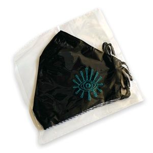 Johnny Was Embroidered Boho Eye Design Face Mask